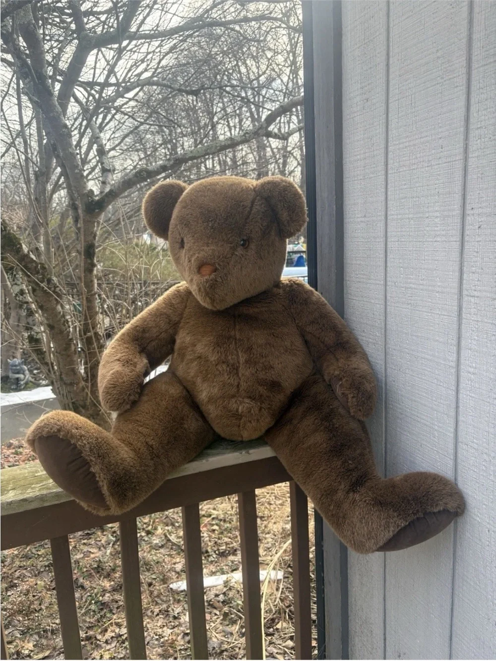 Douglass Co. Cuddle Toys Jumbo Brown Bear Plush Stuffed Animal Vintage Oversized